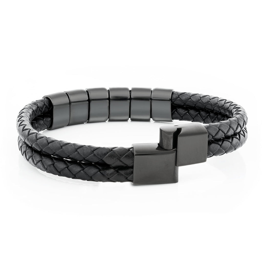 Customisable Leather Bracelet with Beads