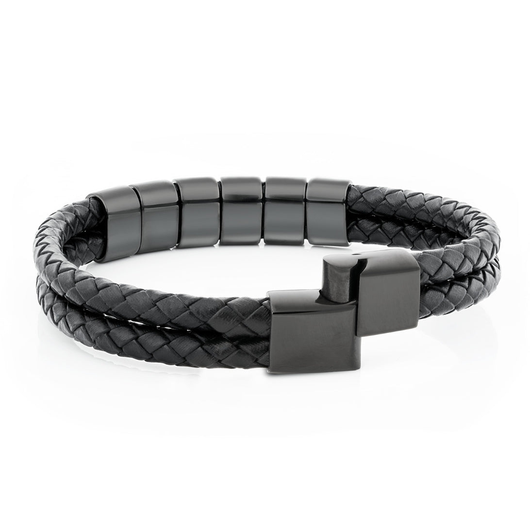 Customisable Leather Bracelet with Beads