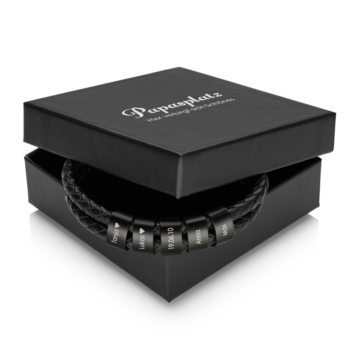 Customisable Leather Bracelet with Beads