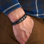 Customisable Leather Bracelet with Beads